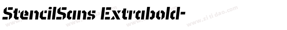 StencilSans Extrabold字体转换